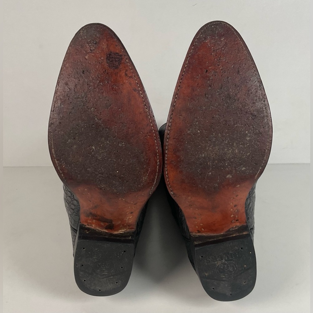 Rivers’ Royal Caiman Belly Cowboy Boots | Exotic | Tooled Inlays | Men’s 9.5 - Picture 2 of 16